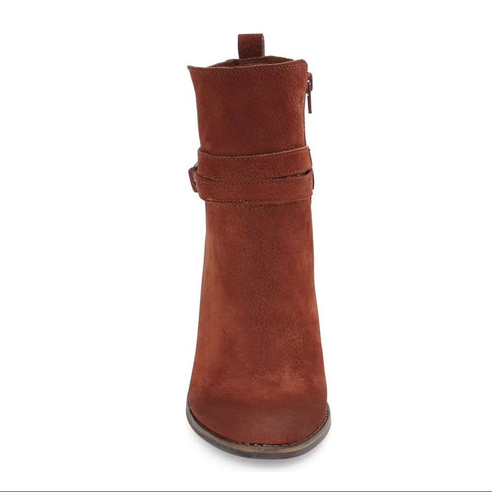 Lucky Brand Latonya Belted Bootie in Russet Nubuck | Size 7.5 - Picture 3 of 13